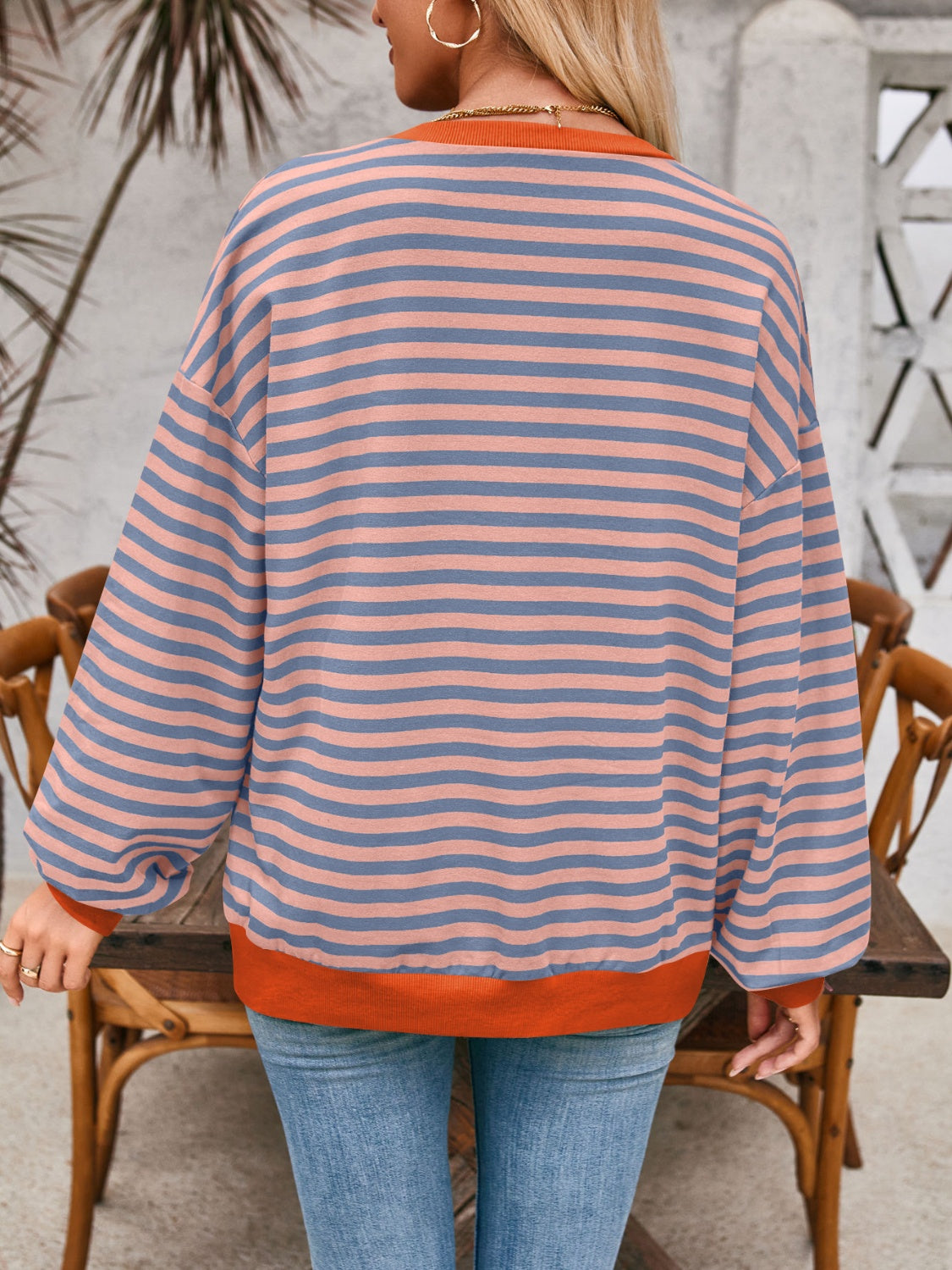 Lovelet Contrast Striped Sweatshirt