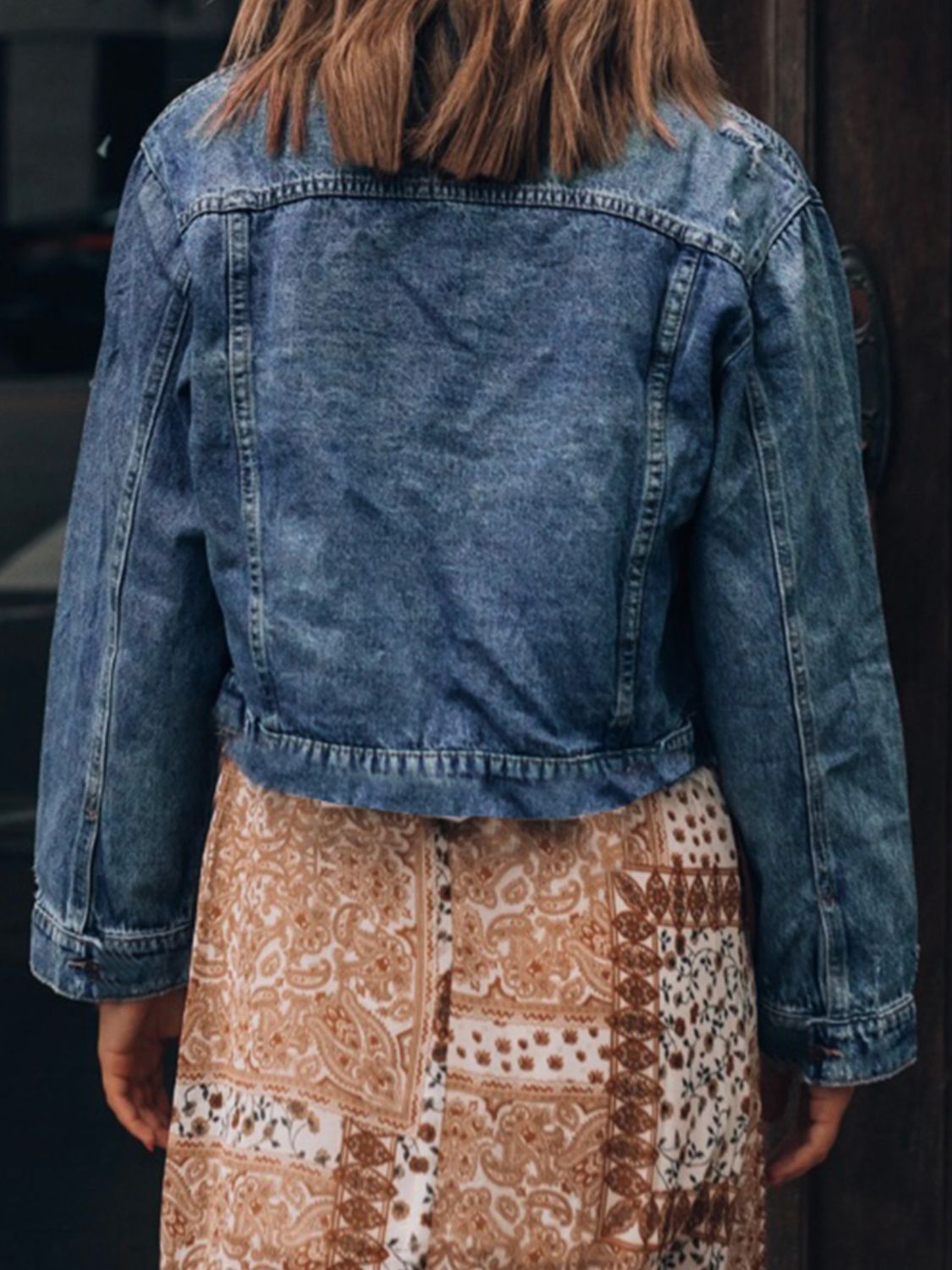 Marian Distressed Denim Jacket