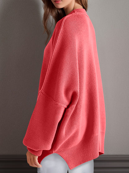 Double Take Side Slit Sweater