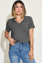 Basic Bae V-Neck High-Low T-Shirt