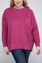 Curvy Brushed Melange Sweater