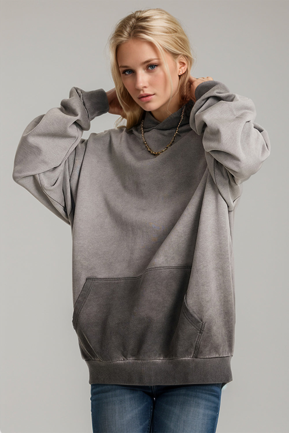 Basic Bae Hoodie with Kangaroo Pocket