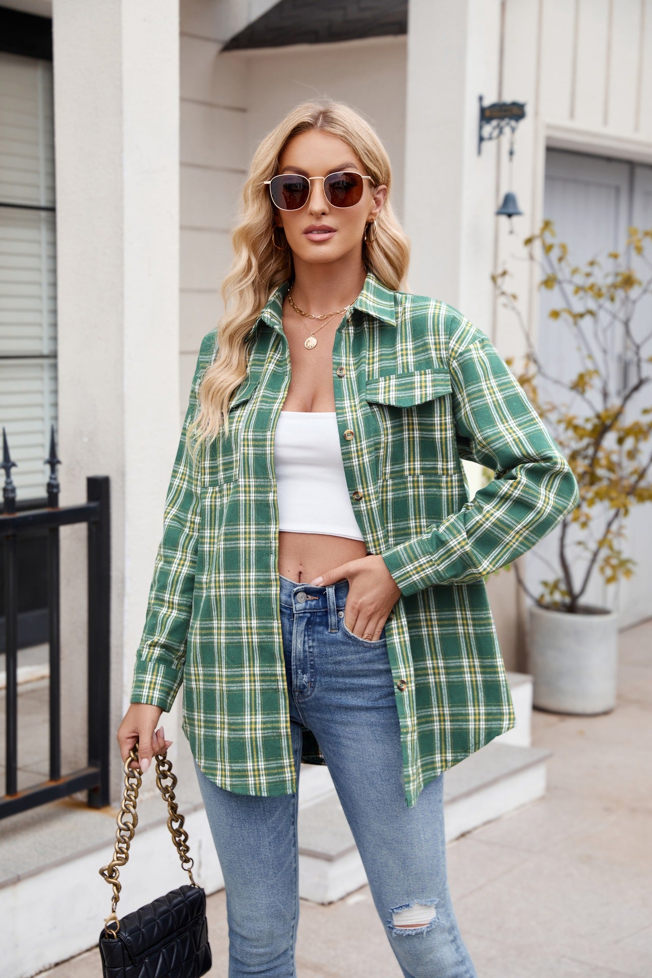 Ry Plaid Button Up Shirt