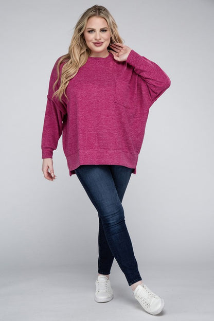 Curvy Brushed Melange Sweater