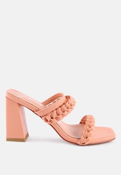 Arnie Braided Straps Block Heeled