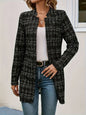 Plaid Open Front Blazer