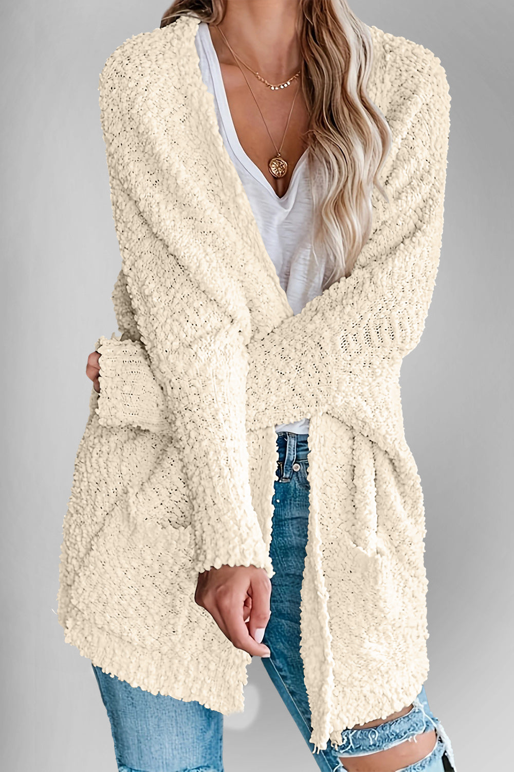 Double Take Pocketed Cardigan