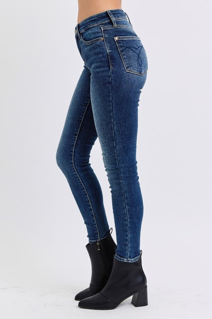 Judy Blue Mid-Rise Skinny Jeans with Thermal Lining