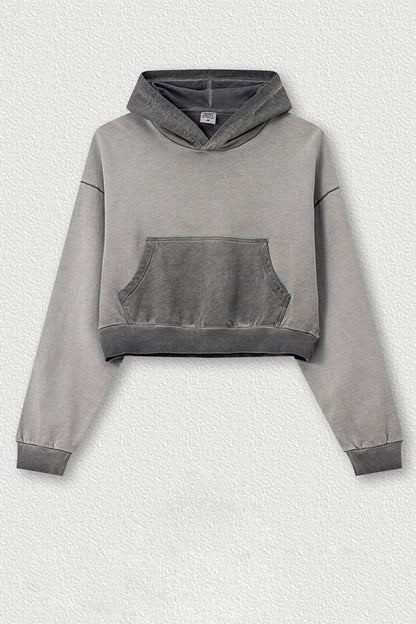 Basic Bae Kangaroo Pocket Cropped Hoodie