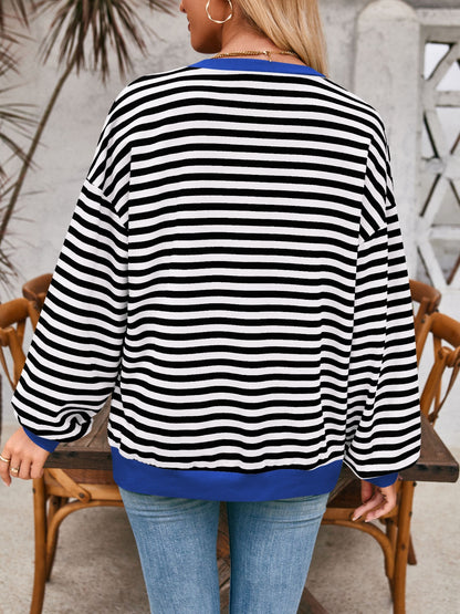 Lovelet Contrast Striped Sweatshirt