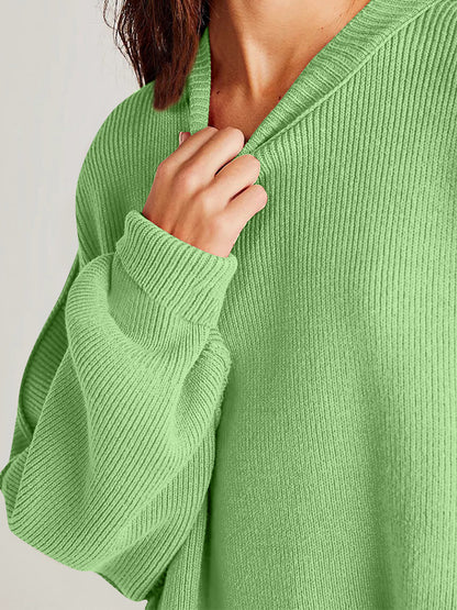 Double Take Side Slit Sweater