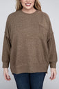 Curvy Brushed Melange Sweater