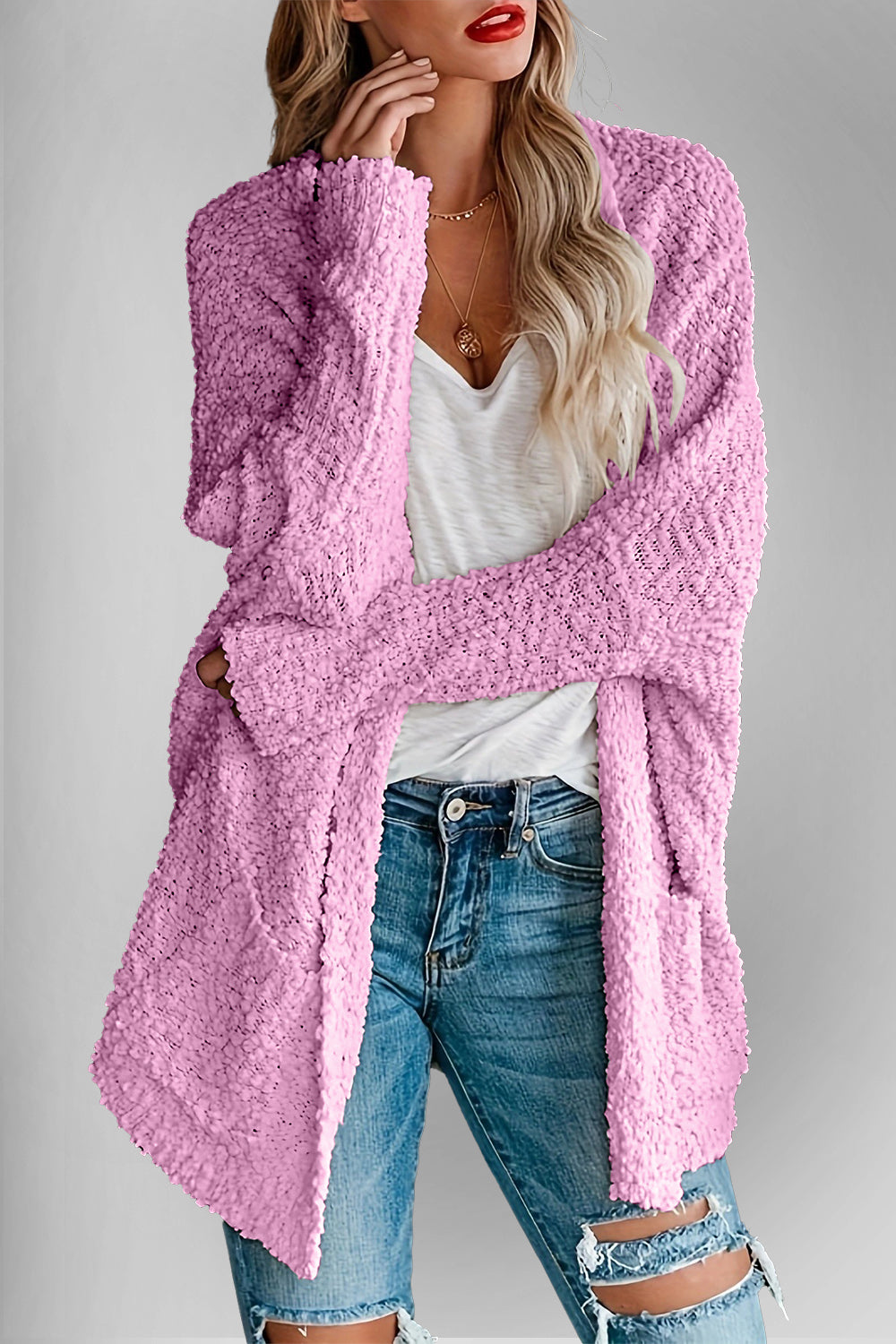 Double Take Pocketed Cardigan