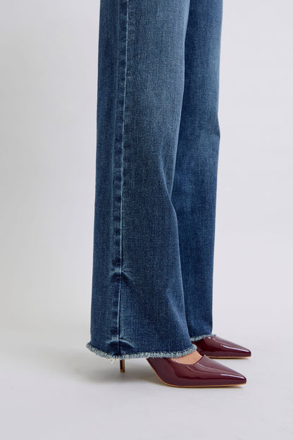 Judy Blue Raw Hem Mid Rise Jeans