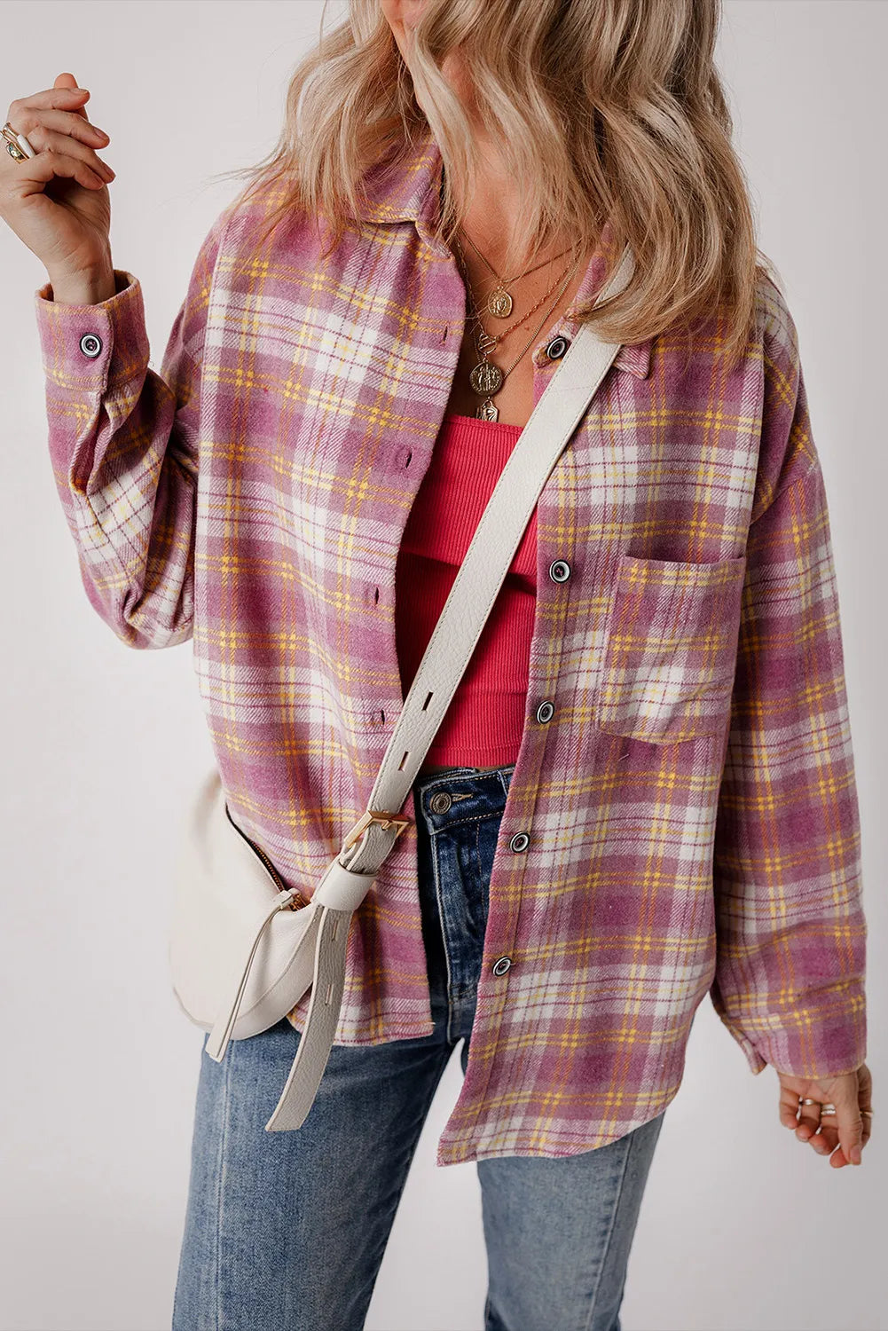 Plaid Collared Shacket